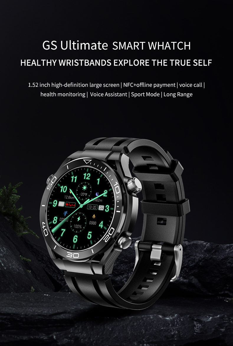 GS ultimate full touch screen smartwatch sports running Bluetooth call bracelet - V.I.P Digital Presence