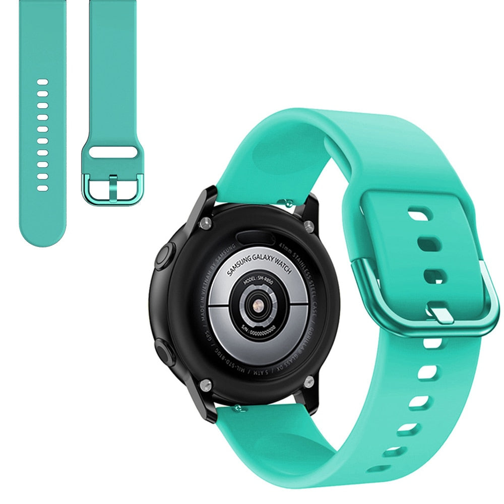 Suitable for Samsung Galaxy Watch Active2 Solid Color Silicone Strap 20/22mm Universal Strap - V.I.P Digital Presence