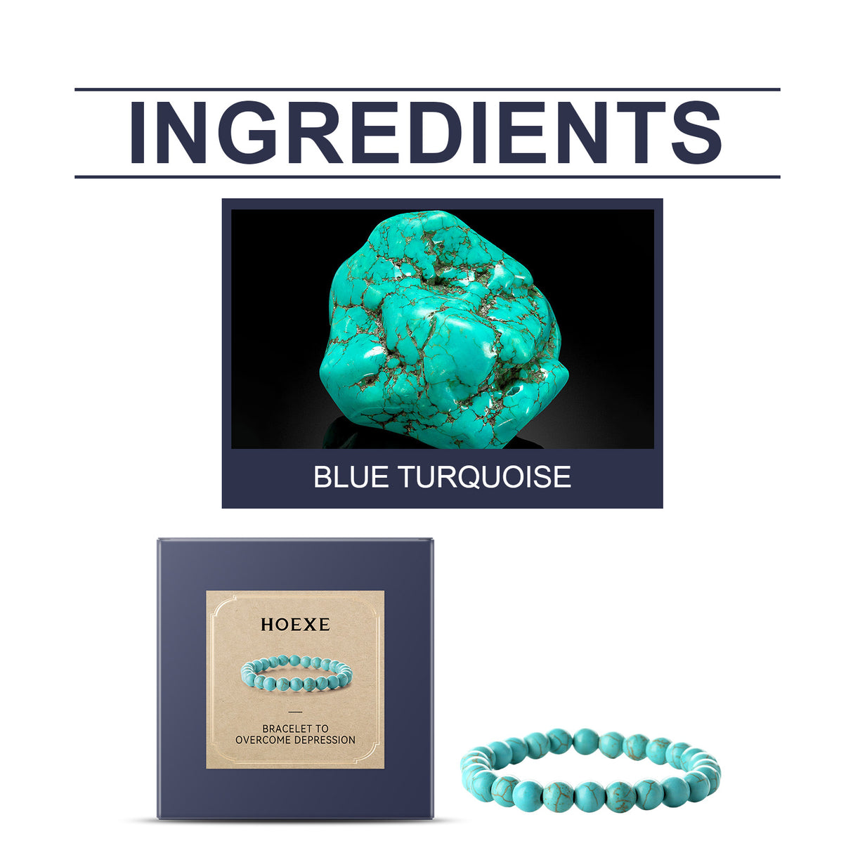 Blue Turquoise Bracelet, Simple And Elegant Personality With Stylish Accessories Hand Decoration Portable Bracelet - V.I.P Digital Presence