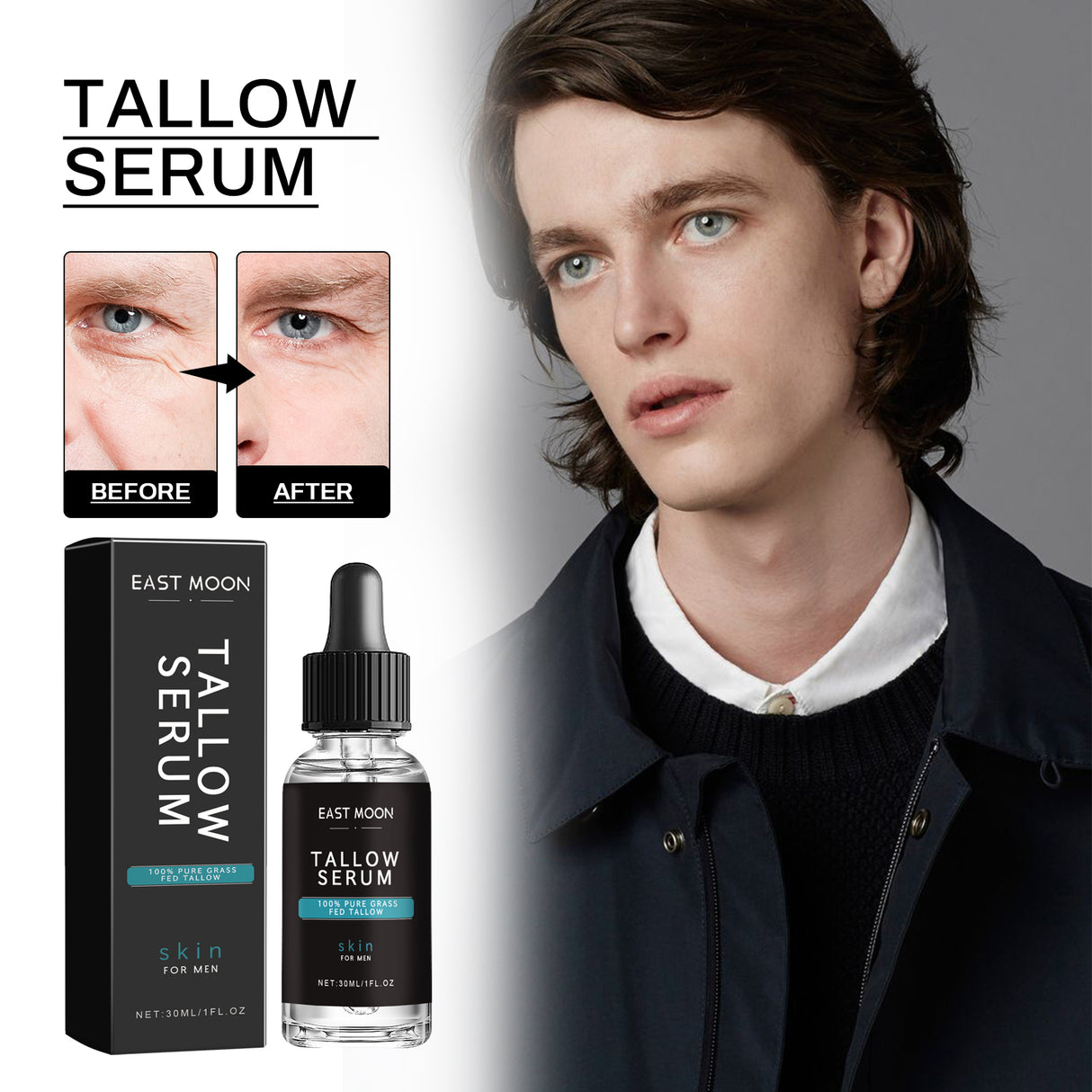 Anti-Wrinkle Serum For Men, Anti-Wrinkle Firming Skin Young Elastic Moisturizing Translucent Essence - V.I.P Digital Presence