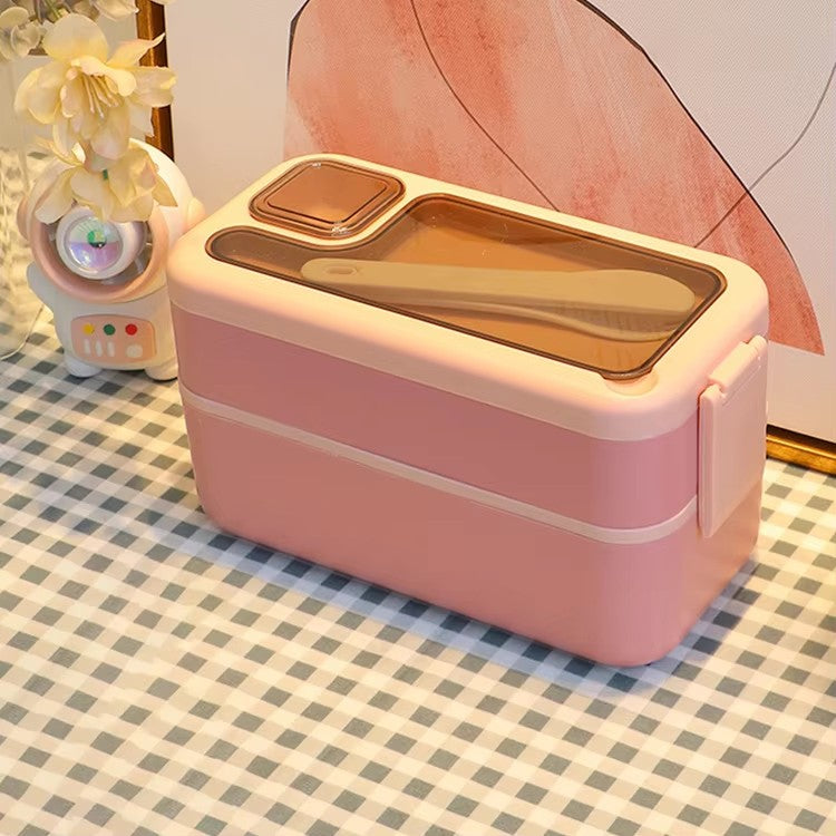 Japanese style microwaveable double layer compartment sealed lunch box - V.I.P Digital Presence