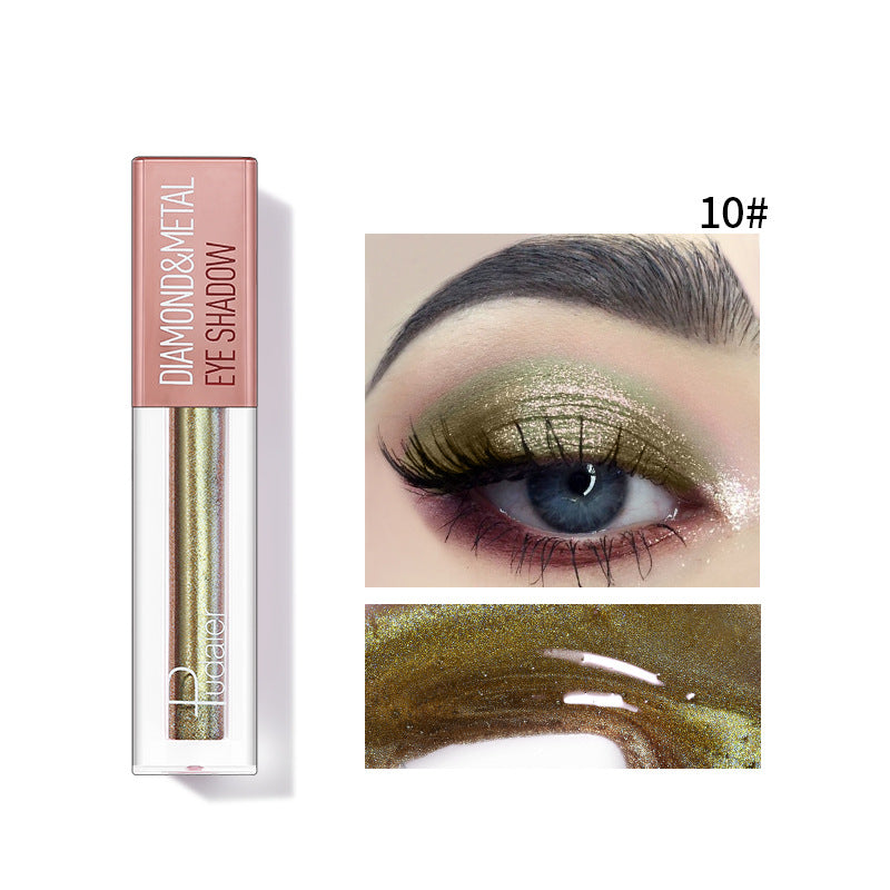 Pudaier Star Diamond Yaojin Liquid Eye Shadow Lying Silkworm Brightens Polarized Mermaid Ji Metal Eye Shadow Liquid - V.I.P Digital Presence