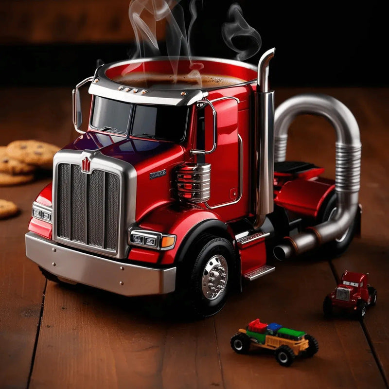 1PC Creative 11oz Truck-Design Coffee Mug. Ideal as a semi-truck coffee cup or home kitchen desktop ornament. - V.I.P Digital Presence