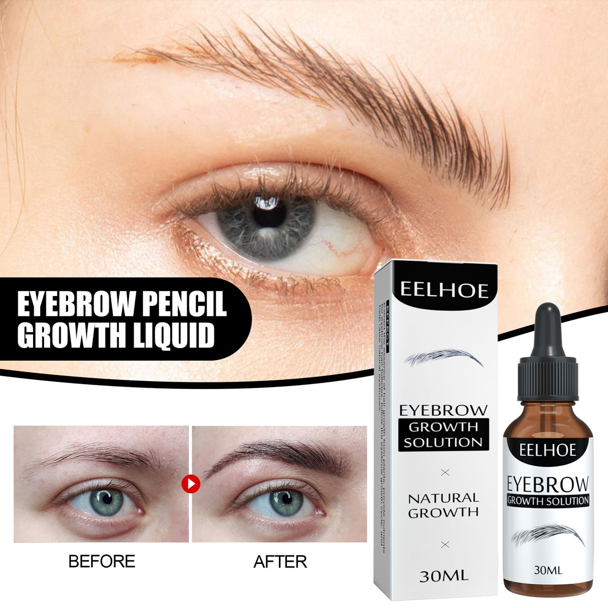 Eyebrow Liquid Dark Thick Natural Oil Eyebrow Repair Mild Moisturizing Treatment - V.I.P Digital Presence