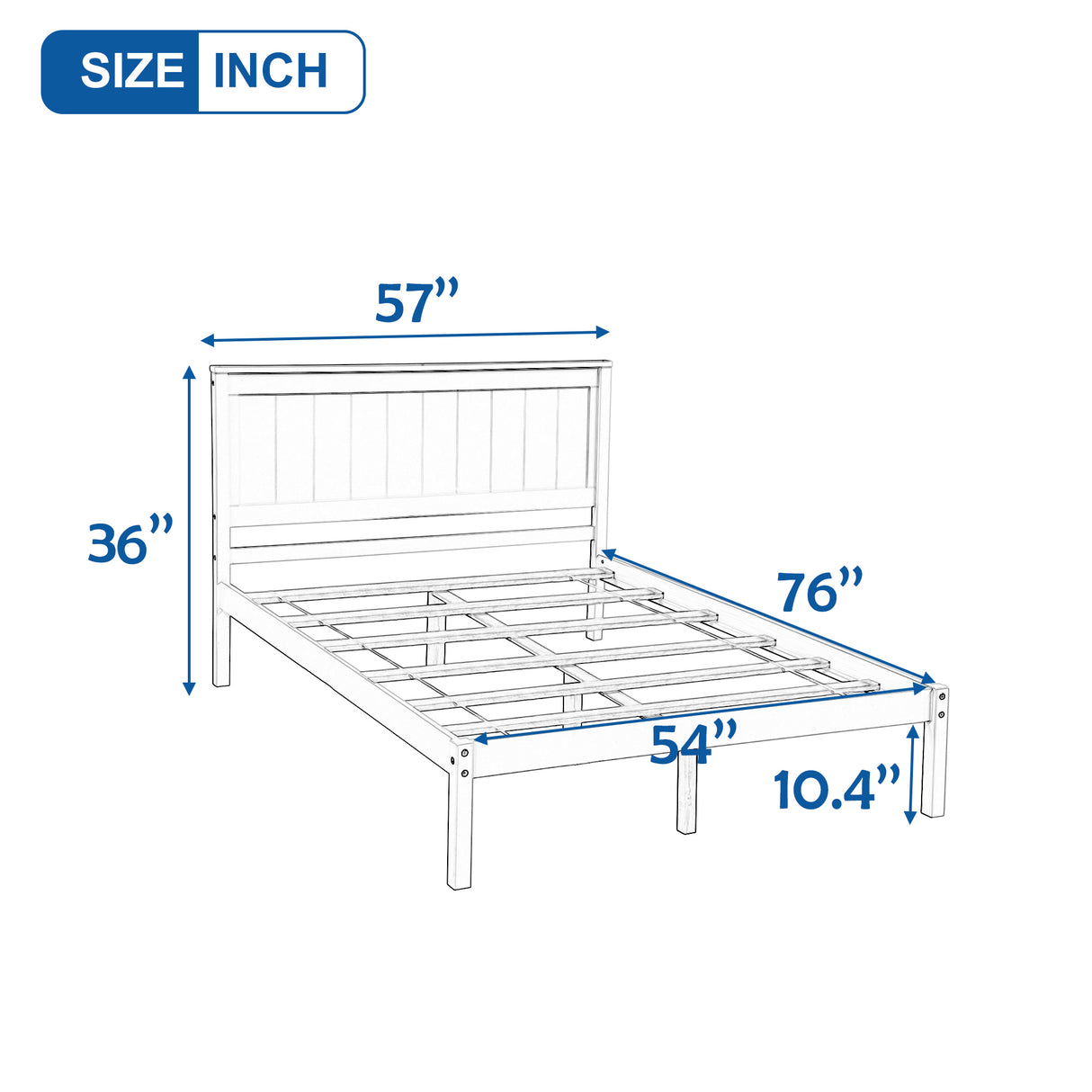 Platform Bed Frame with Headboard, Wood Slat Support, No Box Spring Needed Full Espresso