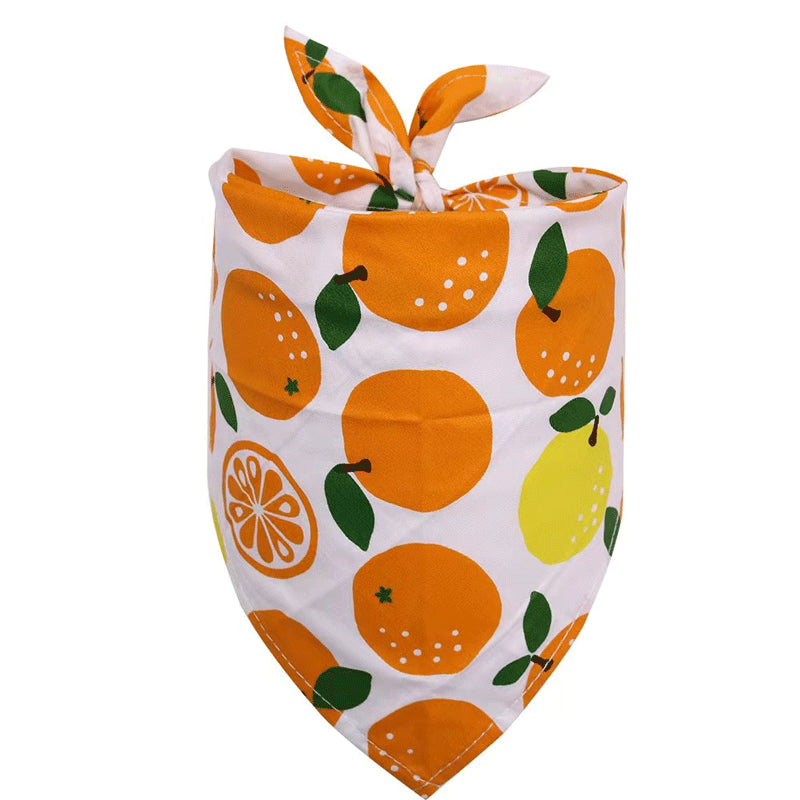 Pet Accessories Summer Pet Drool Towel Fruit Style Pet Scarf Pure Cotton Dog Triangle Scarf - V.I.P Digital Presence