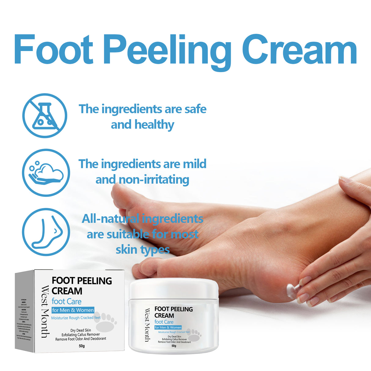 Foot Care Cream, Repair Foot Calluses And Moisturize Heel Anti-Cracking And Peeling Care Cream