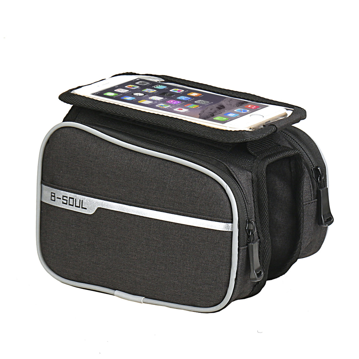 B-SOUL Bicycle Bag Front Beam Bag Mountain Bike Bag Touch Screen Mobile Phone Bag Upper Tube Bag Riding Equipment Accessories