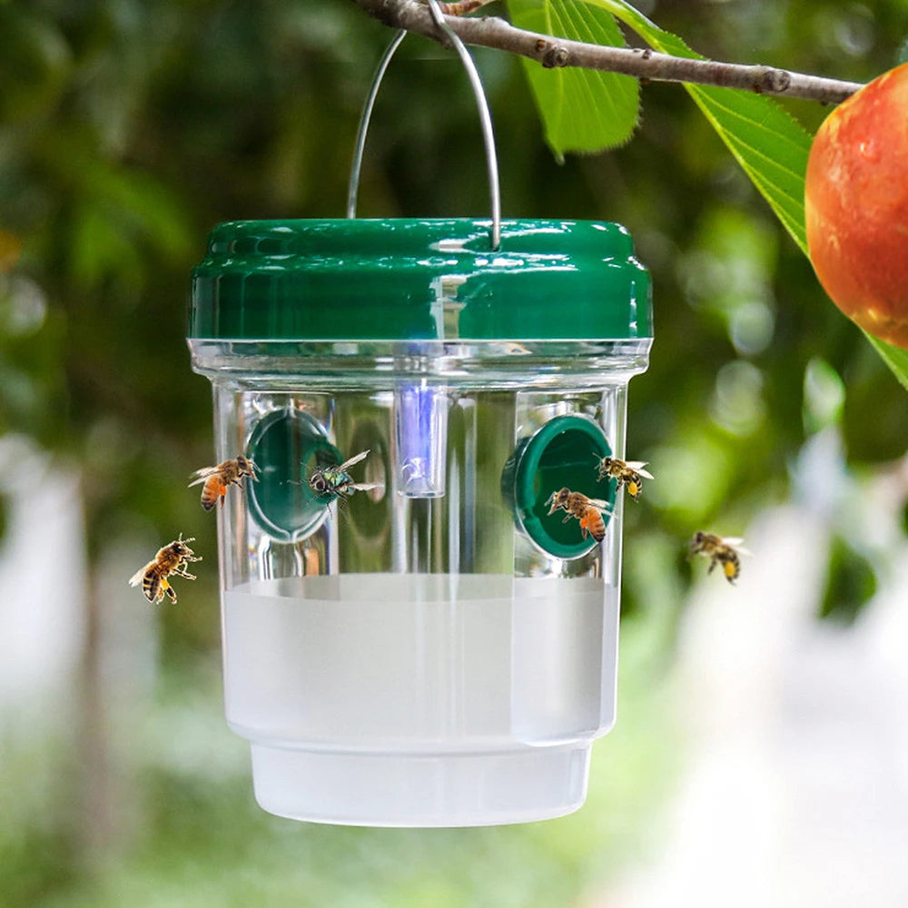 Solar Wasp Trap Waterproof Outdoor Hanging Trap Safe Non-Toxic Bee Hornet Traps Reusable Garden Fruit Fly Catcher - V.I.P Digital Presence