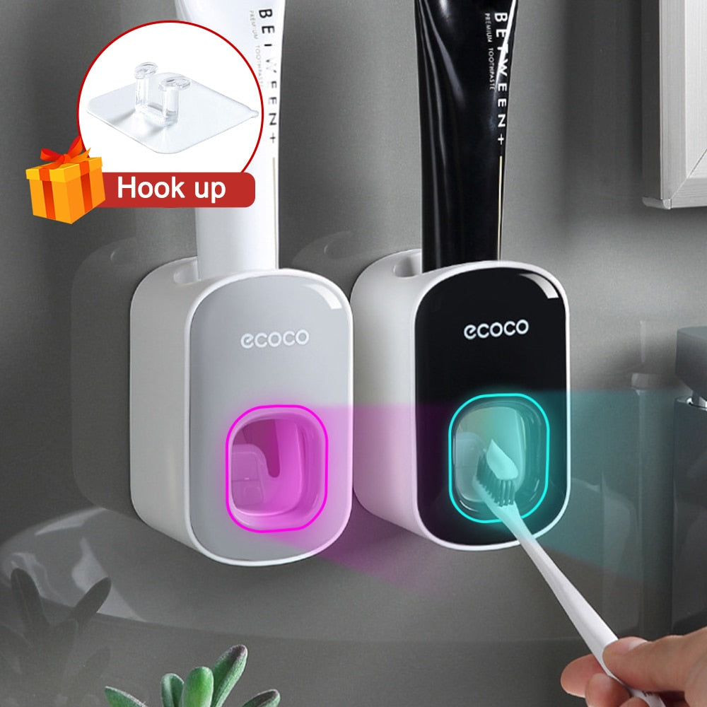 Automatic Toothpaste Dispenser Squeezers Toothpaste Tooth Dust-proof Toothbrush Holder Wall Mount Stand Bathroom Accessories Set - V.I.P Digital Presence