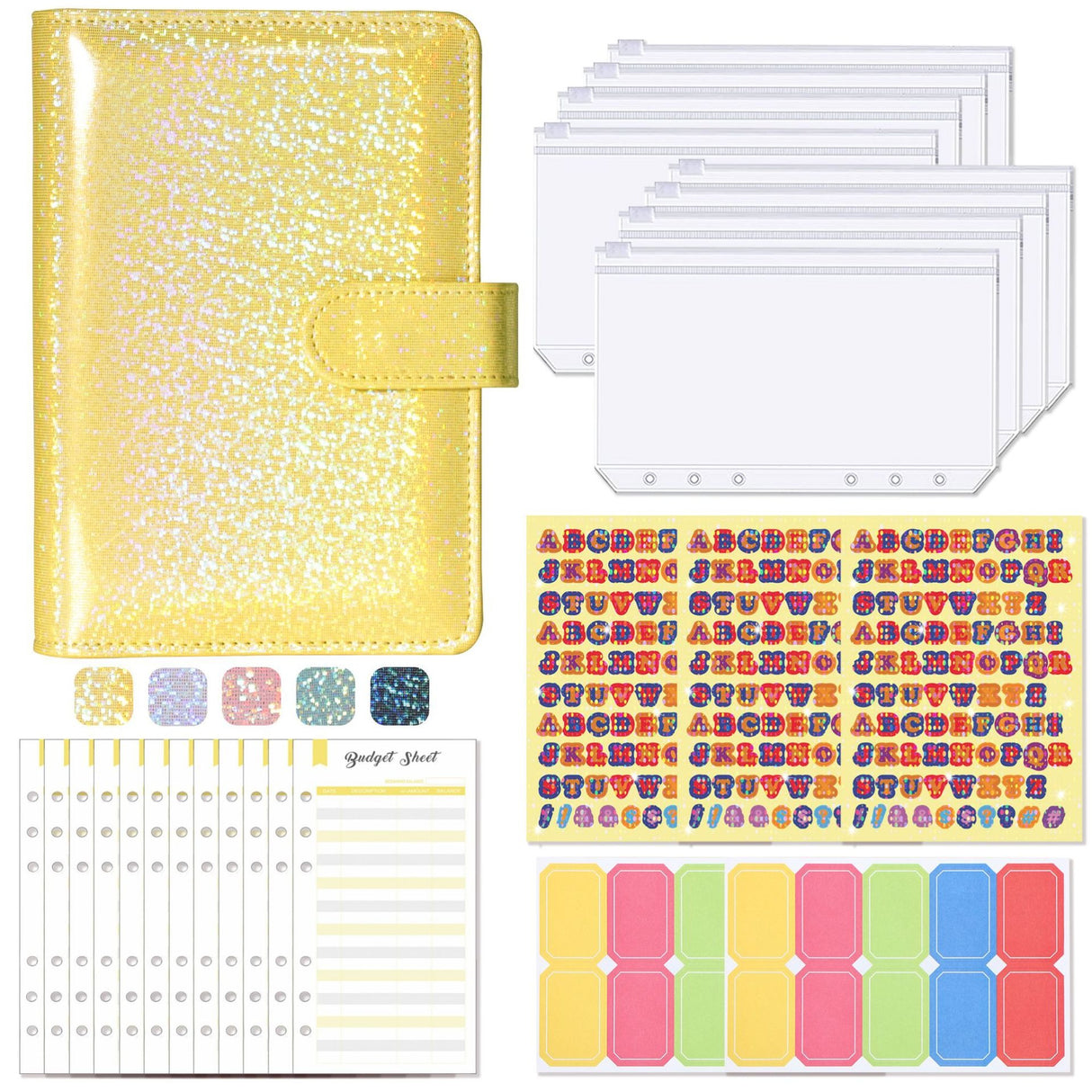 A6 Loose-Leaf Binder Budget Book Macaron Notebook Leather PU Loose-Leaf Book Cash Budget Handbook - V.I.P Digital Presence