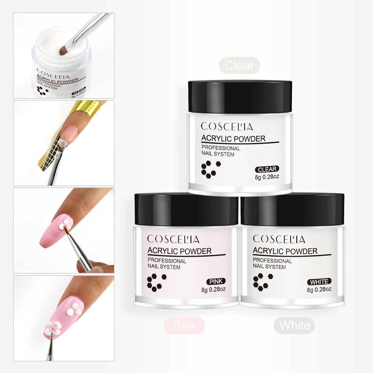 COSCELIA Crystal Powder Nail Extension Nail Tool Set DIY Nail Extension Crystal Powder 150ml Crystal Liquid - V.I.P Digital Presence