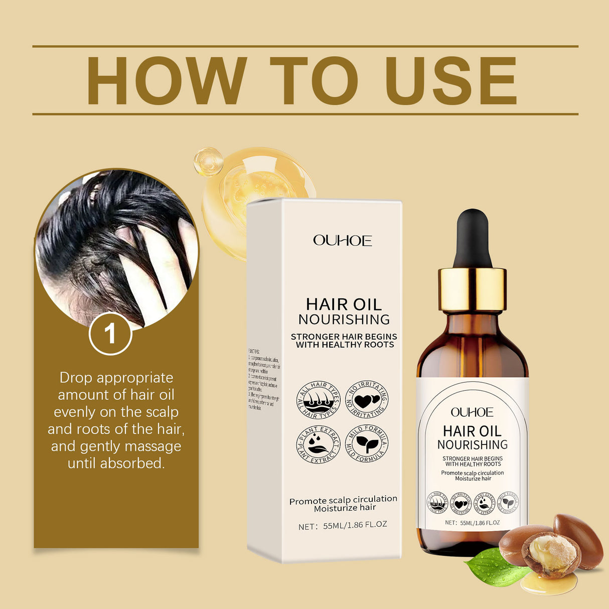 Hair Care Essential Oil Nourishes And Moisturizes Hair Care Supple Essence Improves Dry And Knotted Hair Care Essential Oil - V.I.P Digital Presence