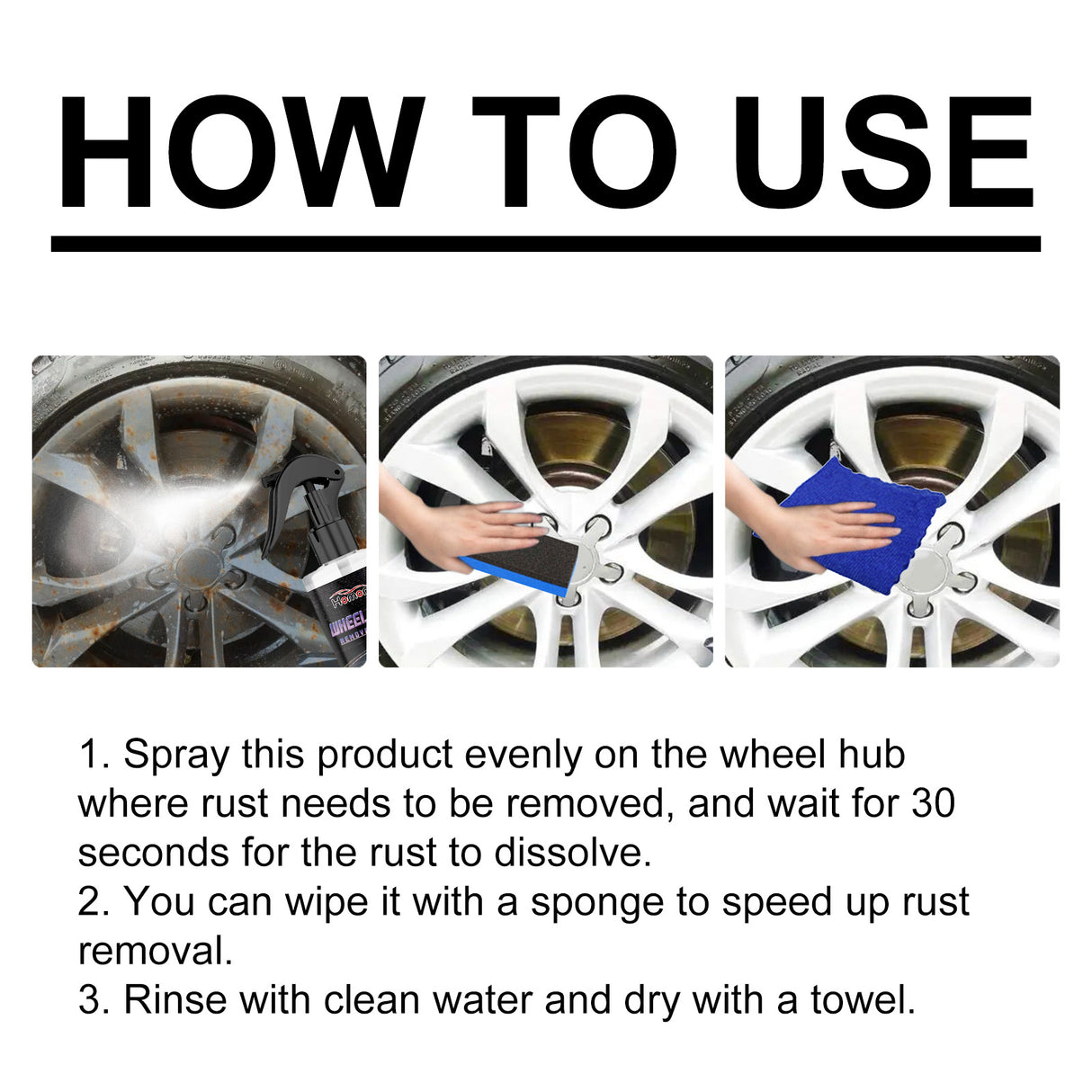 Wheel Rust Removal Spray, Automobile Tire Wheel Rust Cleaning Rust Removal Renovation Decontamination Brightener - V.I.P Digital Presence