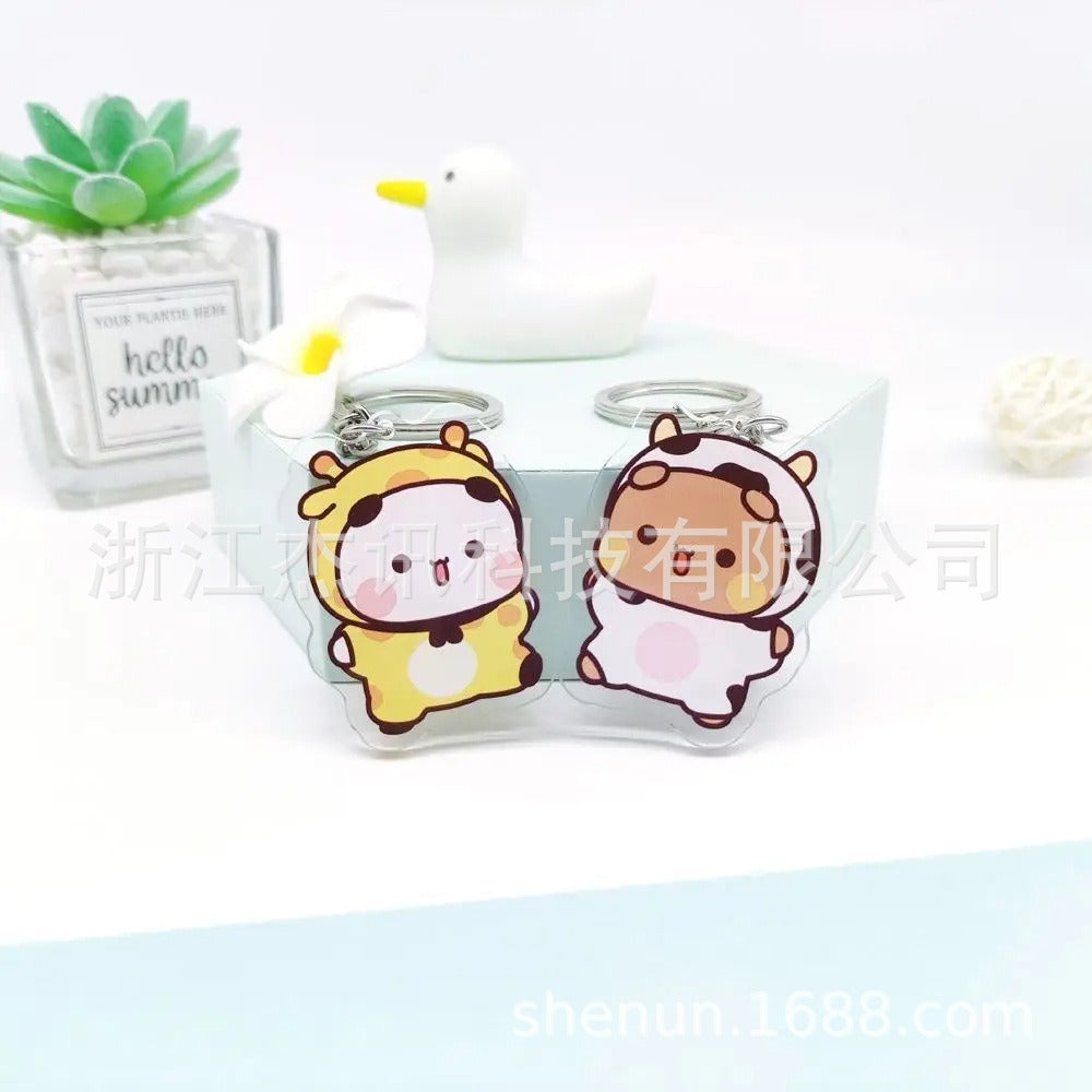 Cute cartoon Bubudu Giant Panda Pendant Keychain Car Key Acrylic Backpack Keychain Pendant - V.I.P Digital Presence