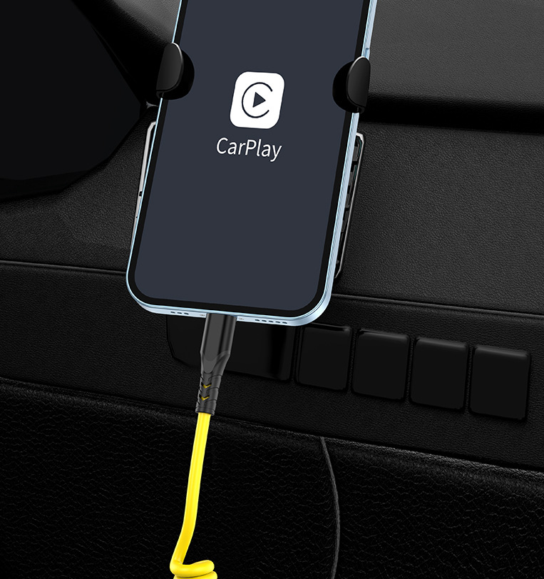 Spring car PD data cable 60w 2-in-1 elbow telescopic fast charging cable suitable for Ideal Wenjie Tesla - V.I.P Digital Presence