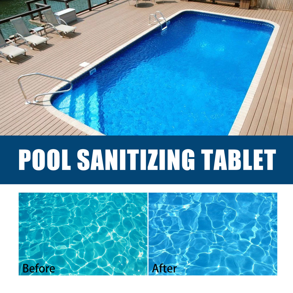 Pool Chlorinated Tablet, Water Quality Cleaning, Odor Removal Instant Multi-Functional Effervescent Tablet - V.I.P Digital Presence