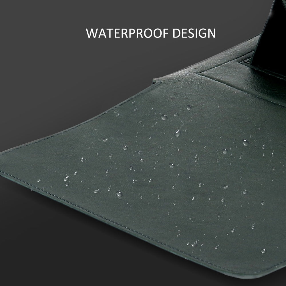 Laptop Bag PU Leather Sleeve Bag Waterproof Case For Macbook Air Pro 13 15 Portable Laptop Notebook Bag With Support Frame - V.I.P Digital Presence