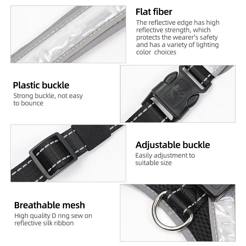 Pet supplies: explosion - proof, flushable, 8 - gear, color - changing LED, chest braces, clothes and collars with traction. - V.I.P Digital Presence