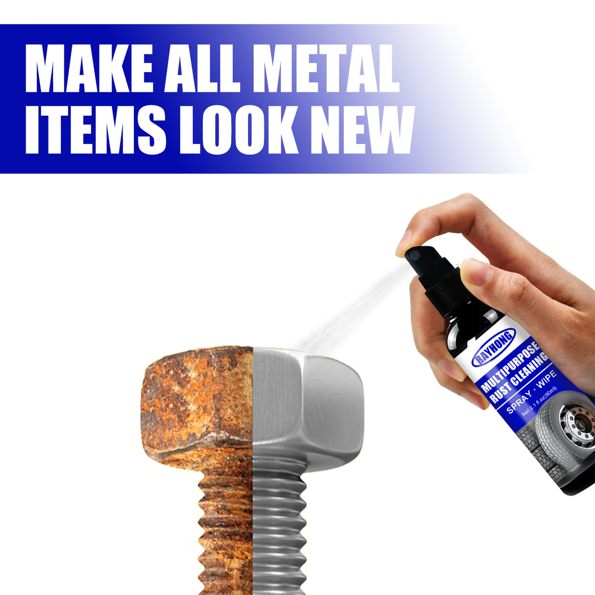 Multipurpose Rust Cleaning, Metal Door And Window Cleaning Rust Remover Screws Bolt Loosening Rust Remover Converter - V.I.P Digital Presence