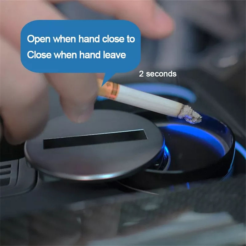 Creative smart car household desktop ashtray automatic opening and closing switch infrared induction ashtray - V.I.P Digital Presence