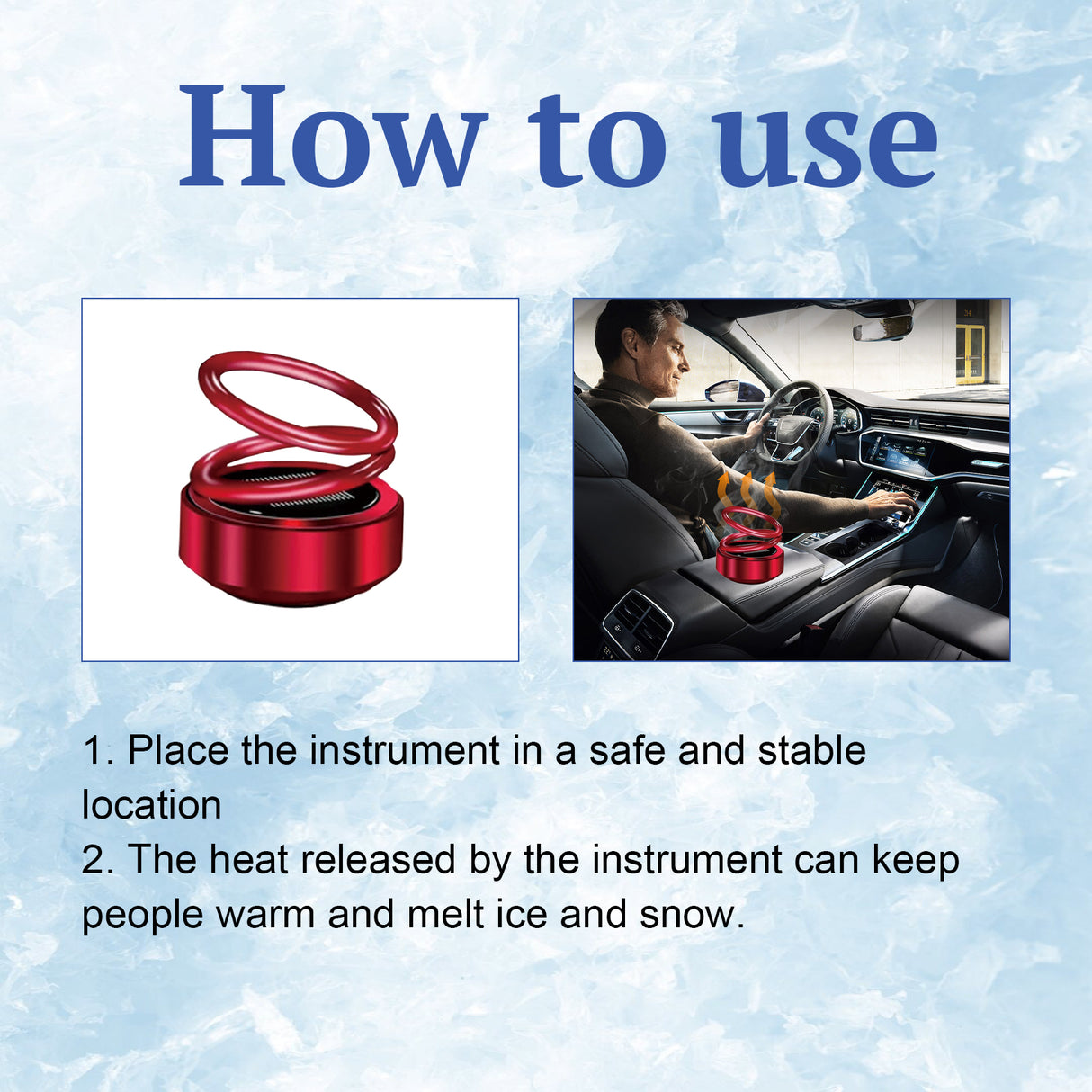 Portable Dynamic Molecular Heater, Car Window Snow, Ice And Fog Removal Convenient Heater - V.I.P Digital Presence