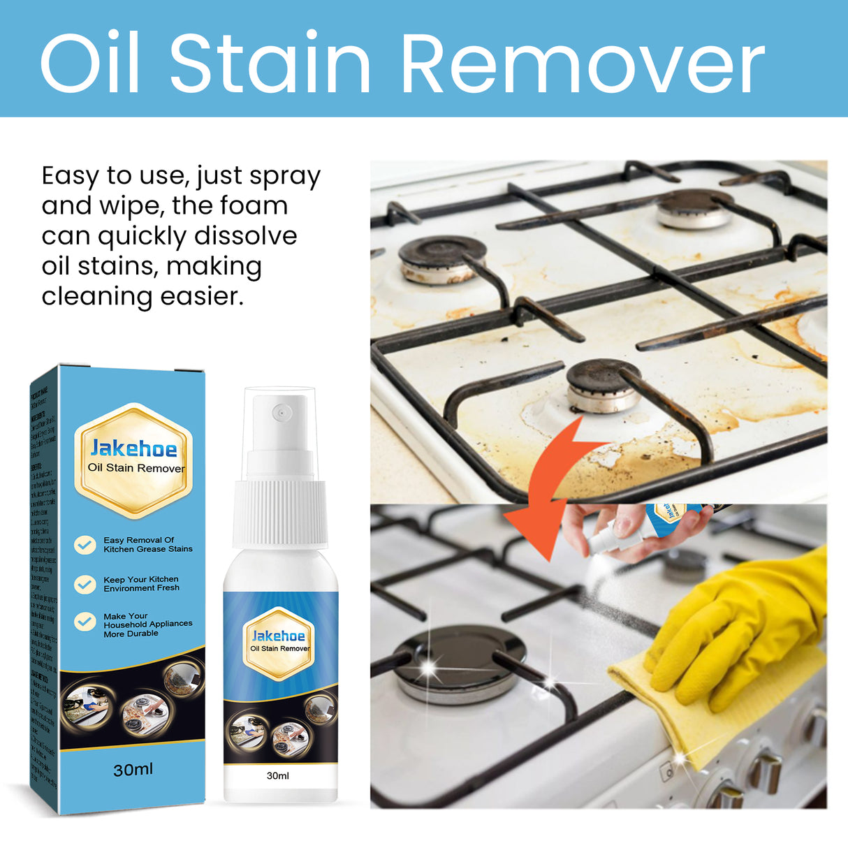 Oil Stain Remover, Kitchen Range Hood Stove Wash Basin Heavy Oil Stain Dirt Cleaner Oil Clean - V.I.P Digital Presence