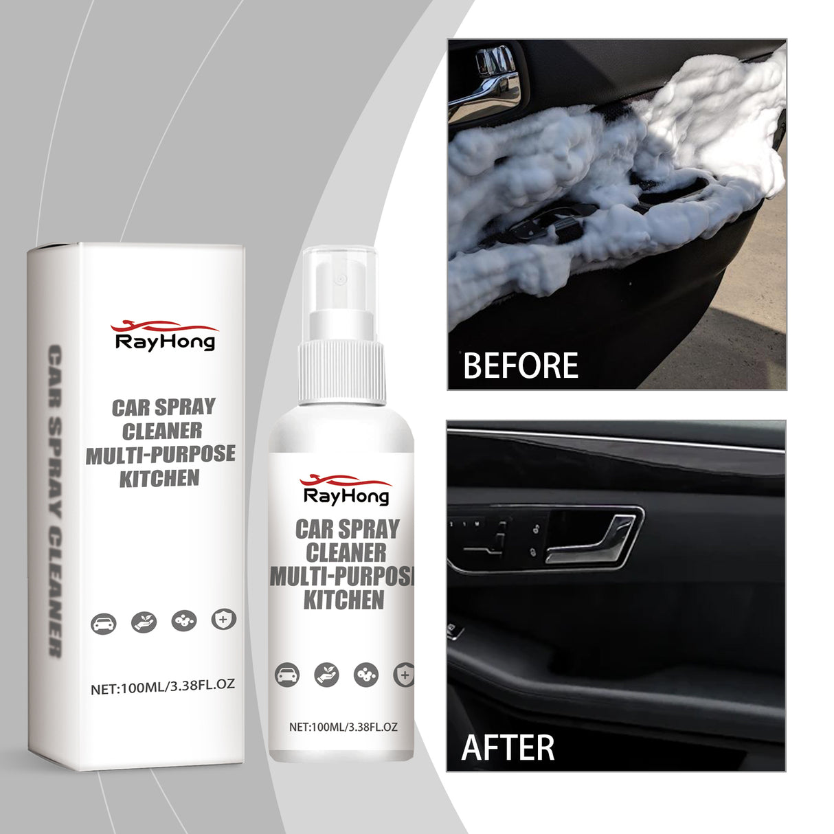 Automotive Spray Cleaner, Automotive Interior Glass Oil Film Decontamination Multi-Functional Foam Cleaner - V.I.P Digital Presence