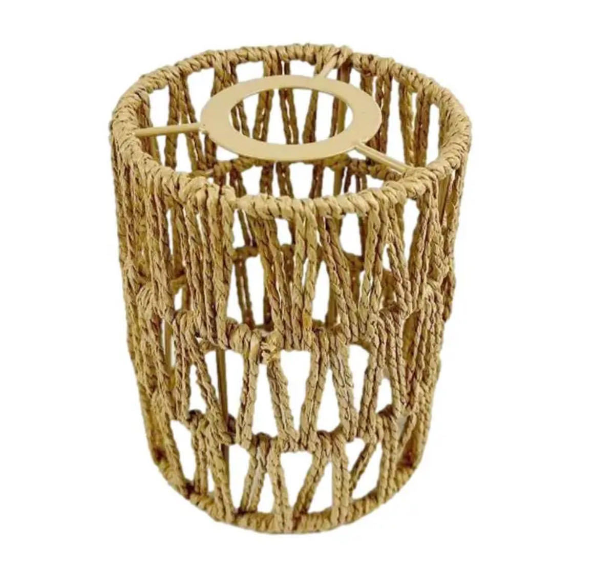 Paper rope lampshade hand woven bamboo lampshade Bohemian style lampshade - V.I.P Digital Presence