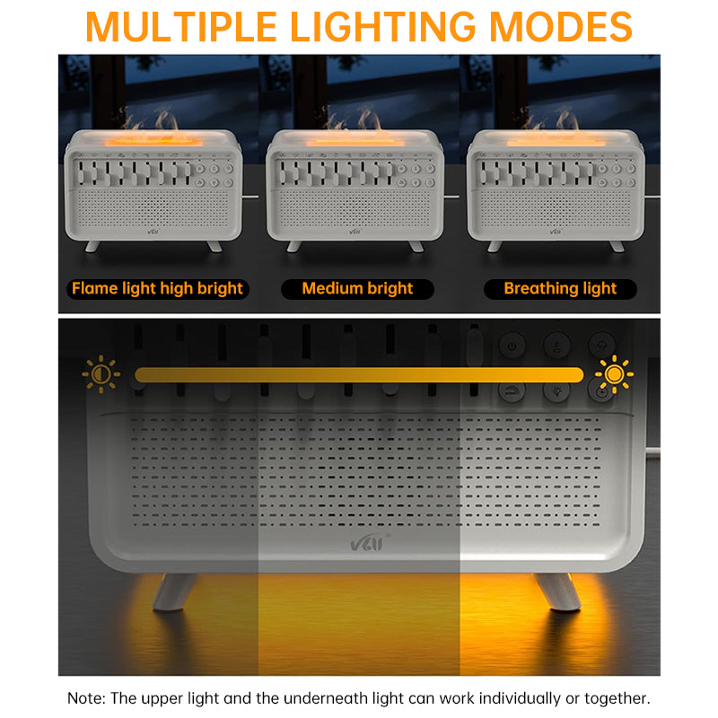 8 - Adjustable - White - Noise Air Aroma Diffuser Humidifier with Night Light and Bluetooth Speaker - V.I.P Digital Presence
