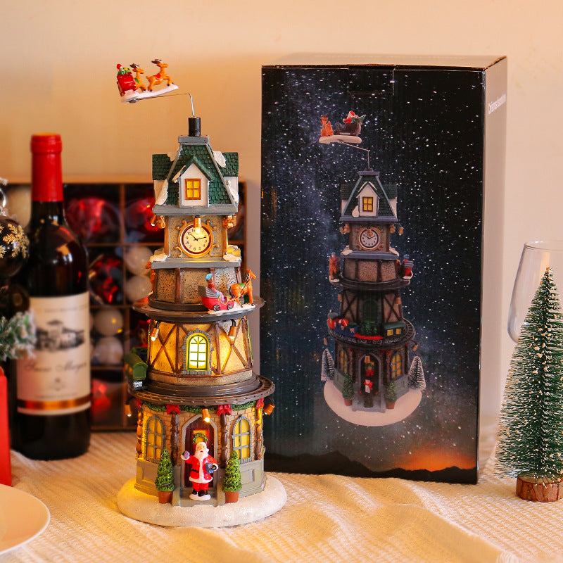 Christmas gift, Christmas luminous rotating music box, children's birthday night light - V.I.P Digital Presence