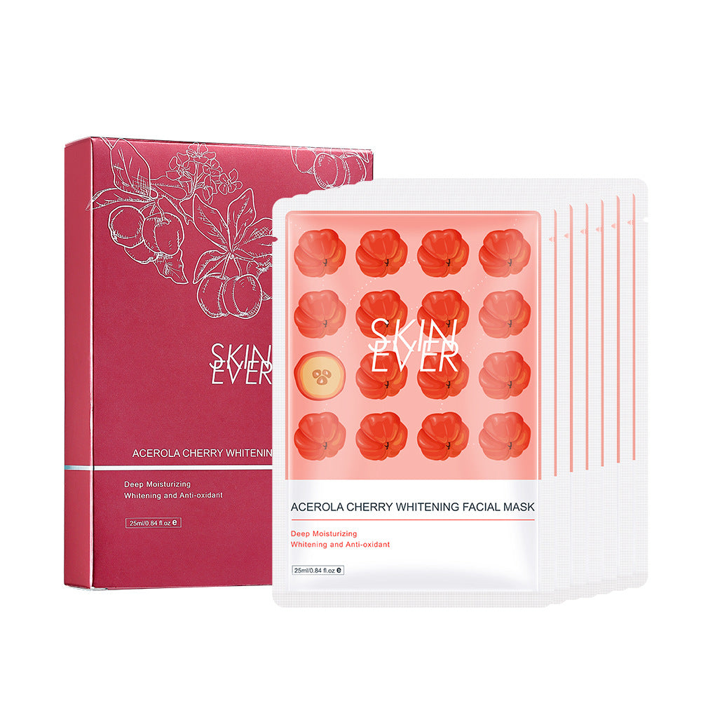 SKIN EVER Acerola Cherry Mask Pack Box of 7 Pieces Hydrating Moisturizing Nourishes Bright Skin SK035Z - V.I.P Digital Presence