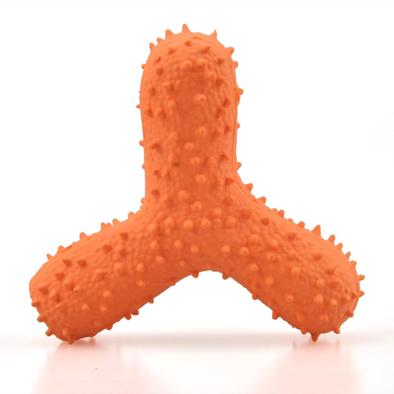 New Pet Latex Toy with Spiked Bone and Four-Corner Square Latex Sound Toy Durable Teeth-Cleaning Dog Toy - V.I.P Digital Presence