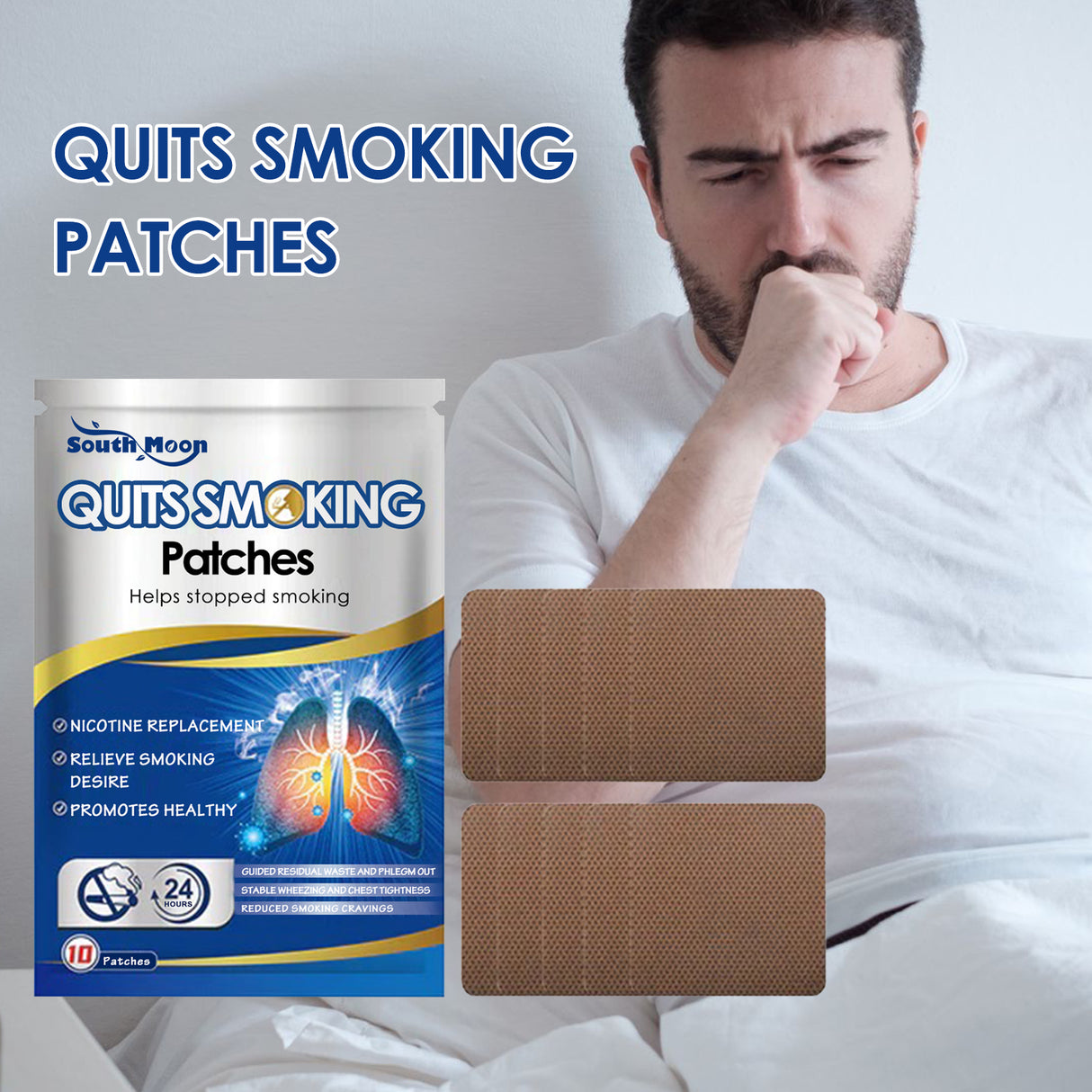 Quits Smoking Patches, Relieve Throat Dry Itching AIDS Smoking Control Smoking Cessation Body Care Patch - V.I.P Digital Presence