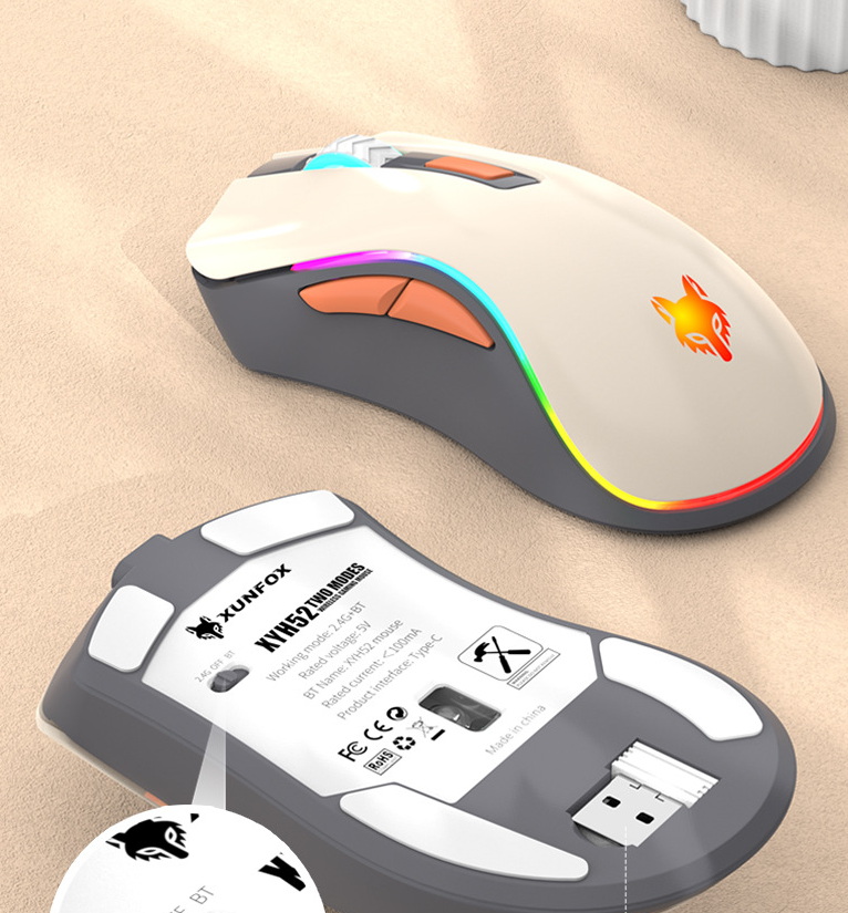 Wireless 2.4G Bluetooth dual-mode mouse rechargeable computer mute office gaming mouse - V.I.P Digital Presence