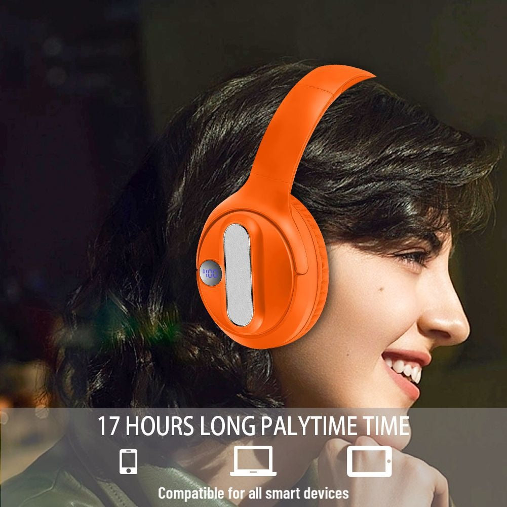 AKZ-13 wireless Bluetooth headset with battery level display and long battery life foldable - V.I.P Digital Presence