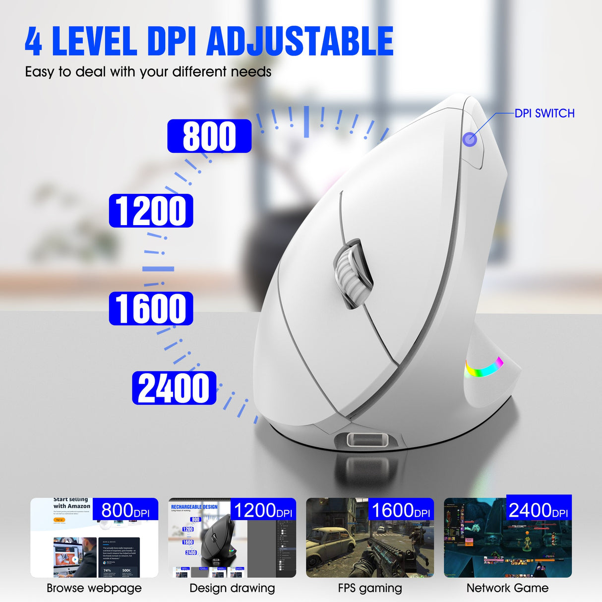 wireless 2.4G vertical mouse for prevention - V.I.P Digital Presence
