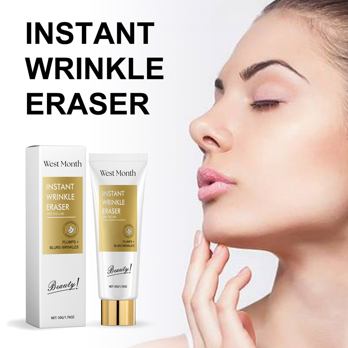 Instant Wrinkle Eraser, Fade Facial Wrinkle Moisturizing Nourishing Firming Haun White Skin - V.I.P Digital Presence