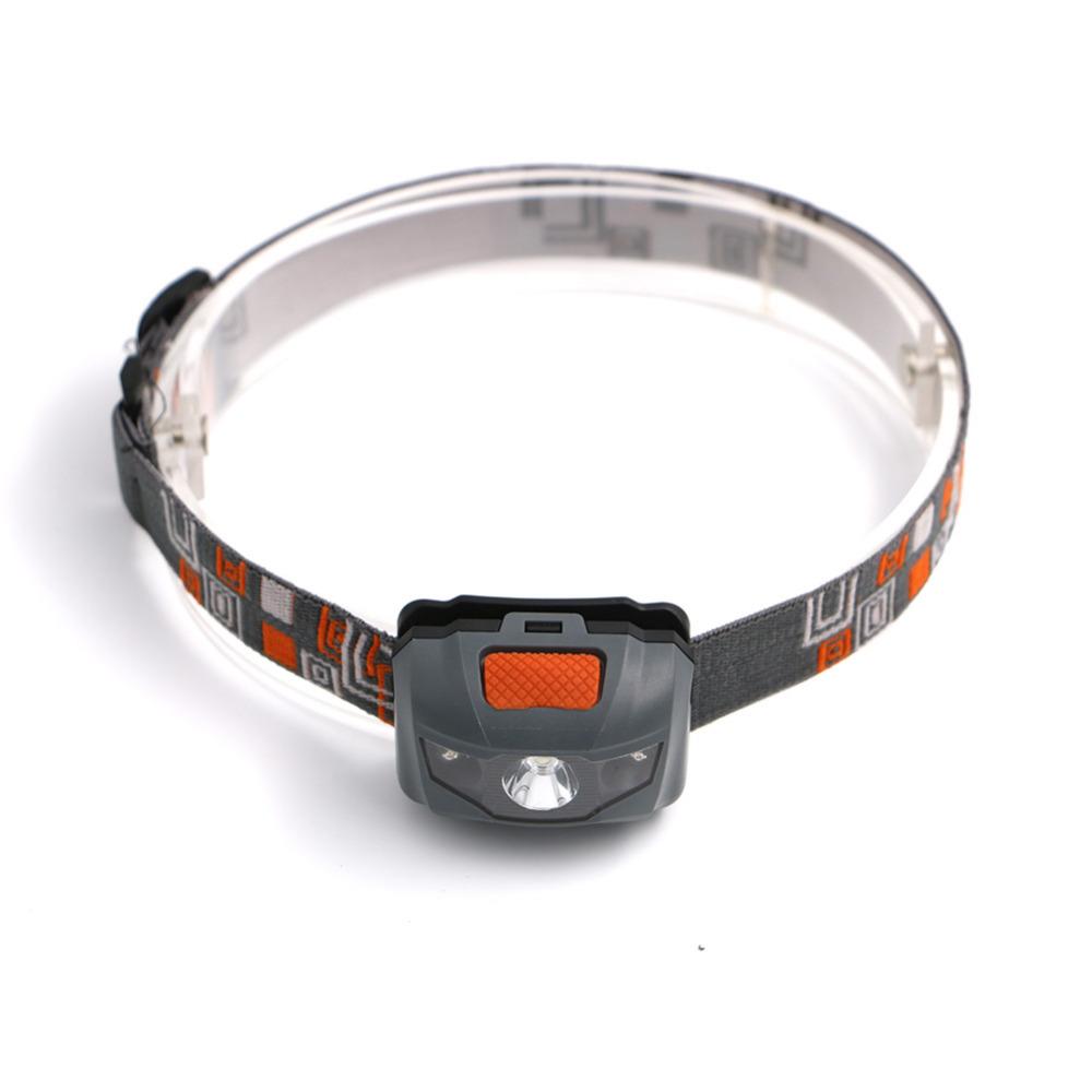 R3 + 2LED 800 Lumens 4 Modes Mini Headlamp Outdoor Headlight Waterproof Lantern Use AAA Battery