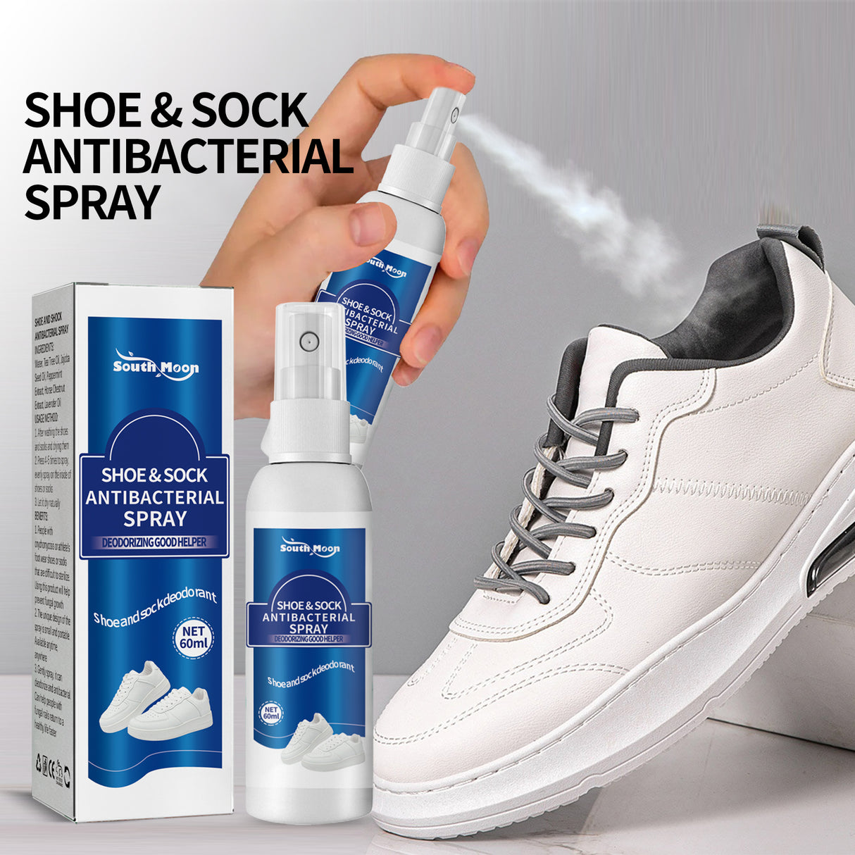 Shoe & Sock Antibacterial Spray, Shoes And Socks Clean Sweaty Feet To Odor Dry Shoe Cabinet Freshener - V.I.P Digital Presence