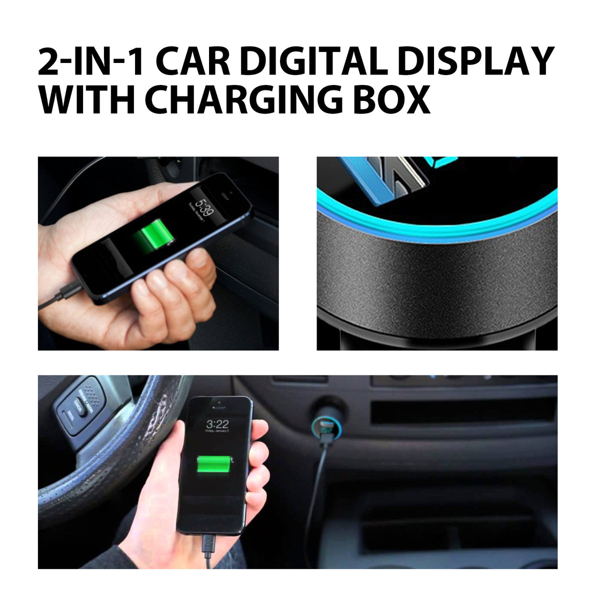 2-In-I Sterl Th Car Signal Jammer With Charging Pod, Car Dual USB Interface Mobile Phone Multi-Function Charger - V.I.P Digital Presence