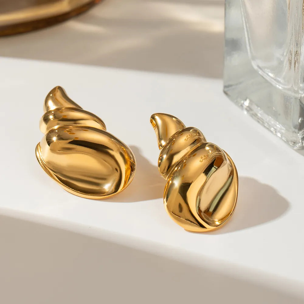 18K Gold-Plated Conch Earrings - V.I.P Digital Presence