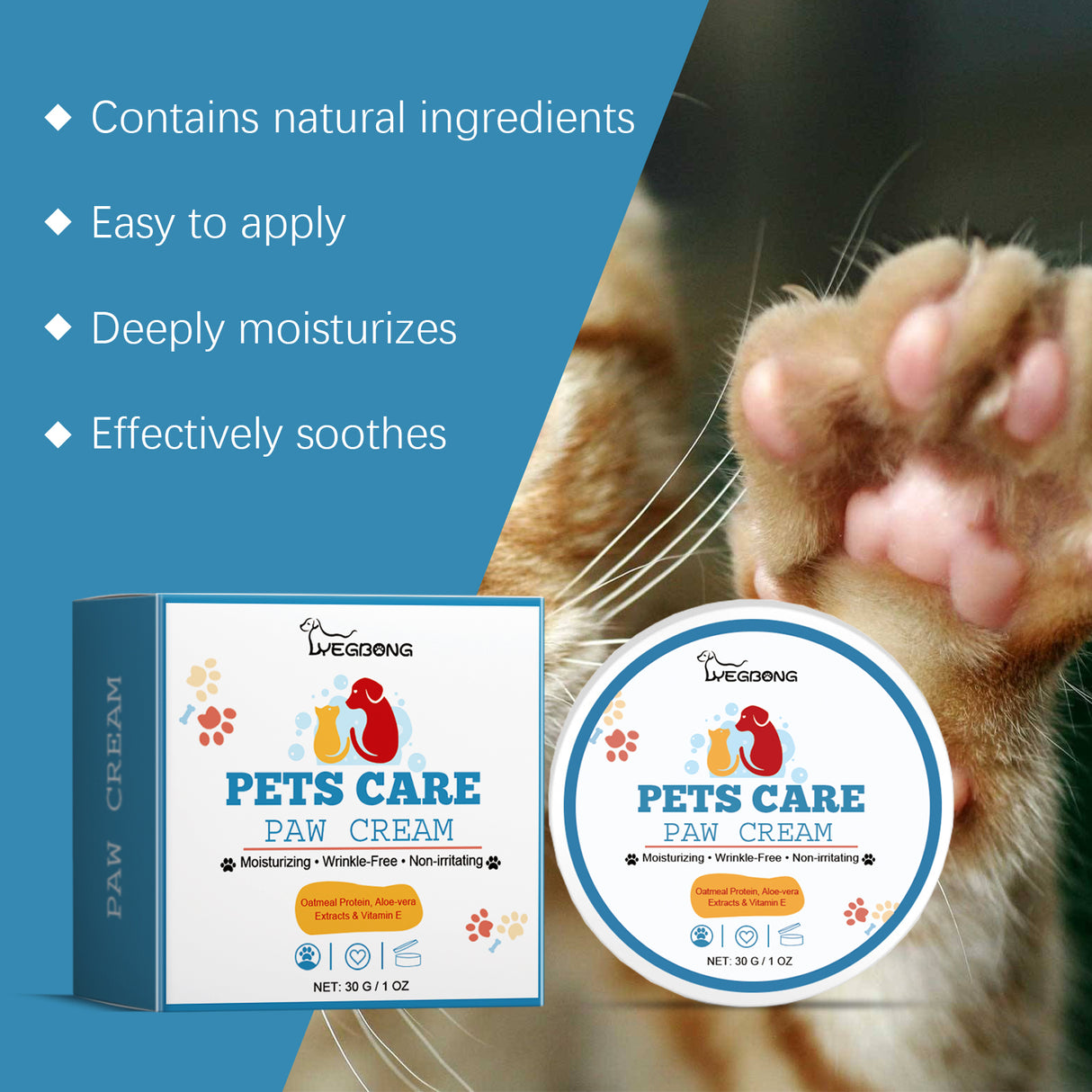 Pet Paw Care Cream For Dogs And Cats Deep Moisturizing Foot Care Cream For Soles And Pads - V.I.P Digital Presence