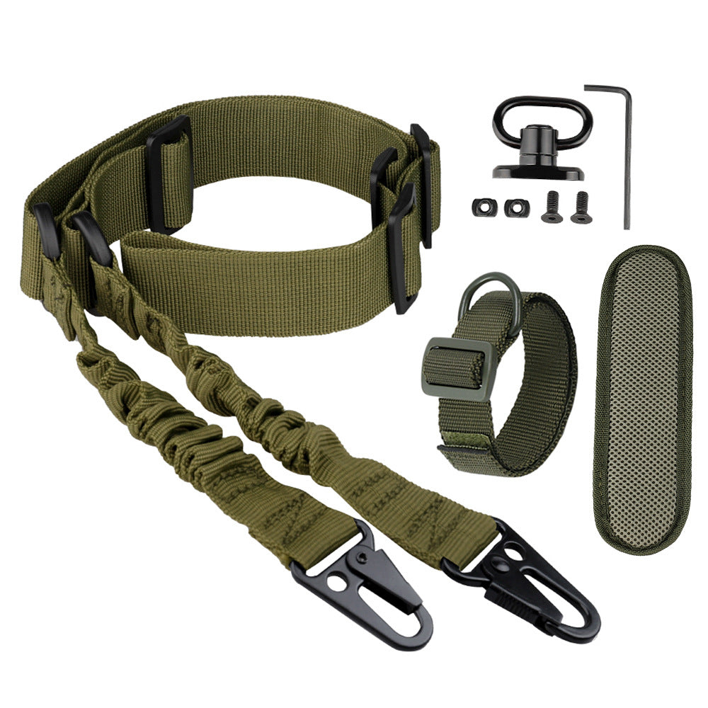 Ordinary Double Point Rope Suit CS Nylon Tactical Strap Cross Body Nylon Tactical Gun Rope