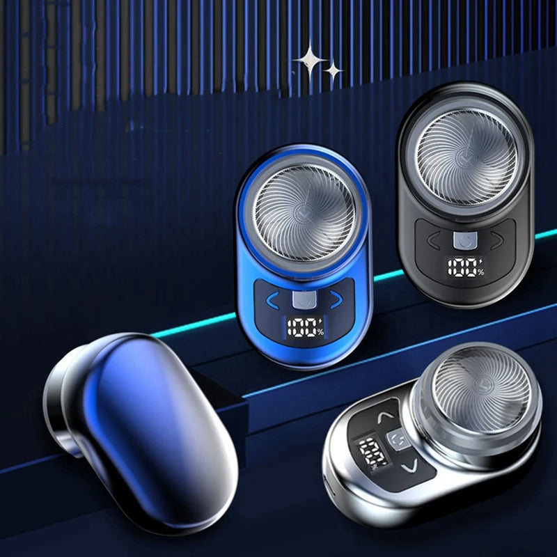 Portable Electric Shaver Pocket Shaving For Men Mini Beard Shaver LCD Power Display Rechargeable Travel Home Shaver Easy Install - V.I.P Digital Presence