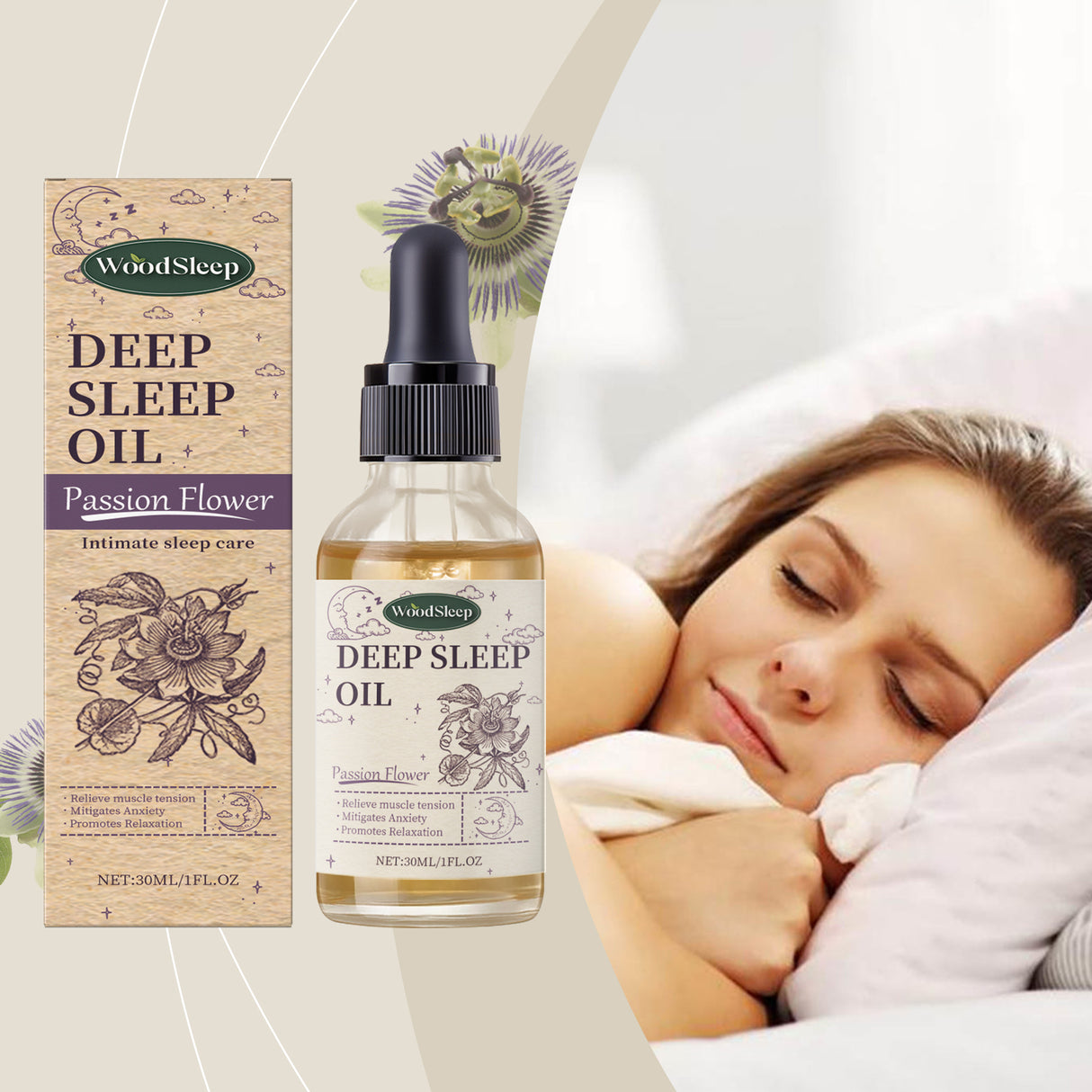 Passionflower Sleep Essential Oil Lavender Aromatic Essential Oil For Relaxing And Soothing Night Skin Care - V.I.P Digital Presence