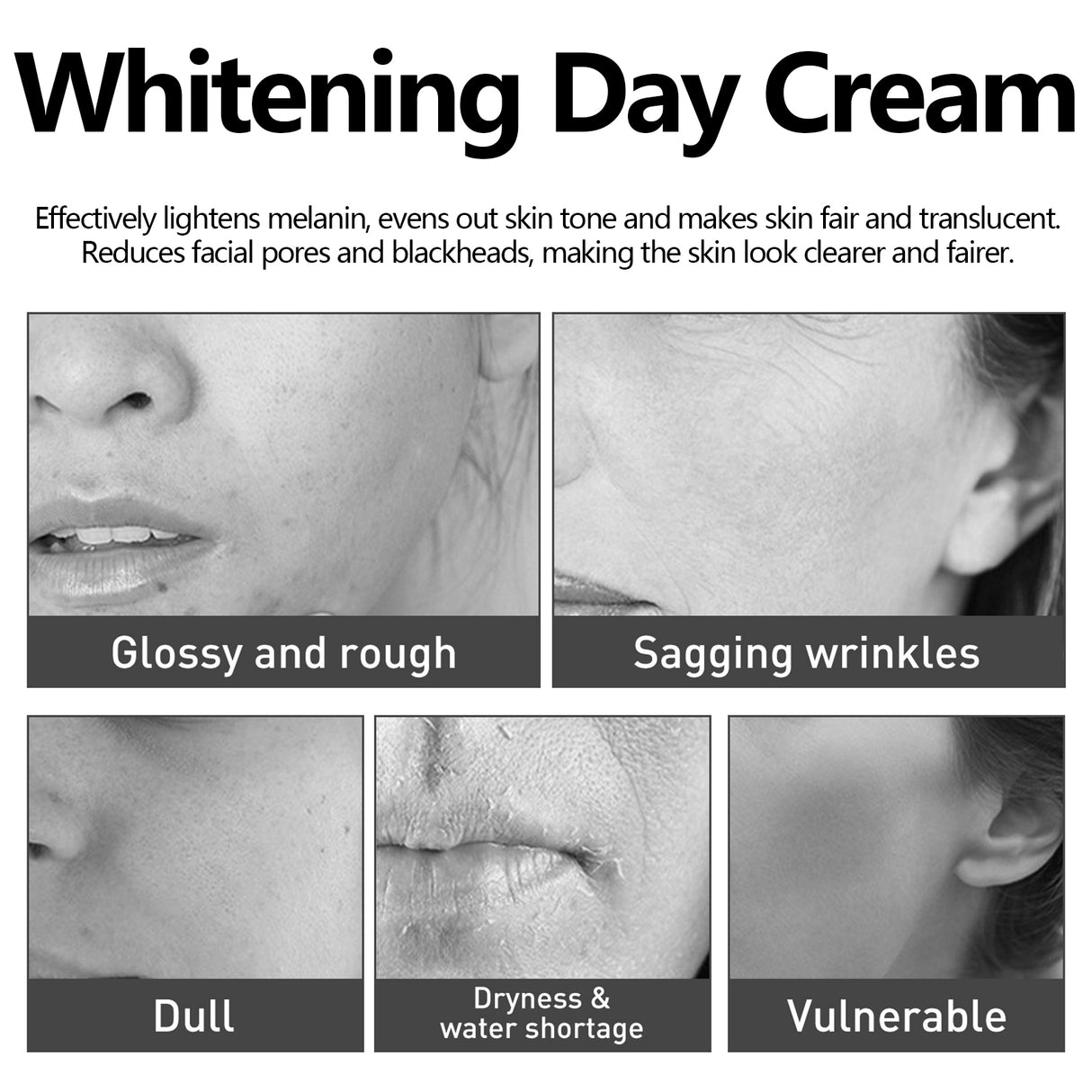 Whitening Day Cream, Lighten Facial Fine Lines And Spots Repair Firming Moisturizing Skin Whitening Cream - V.I.P Digital Presence