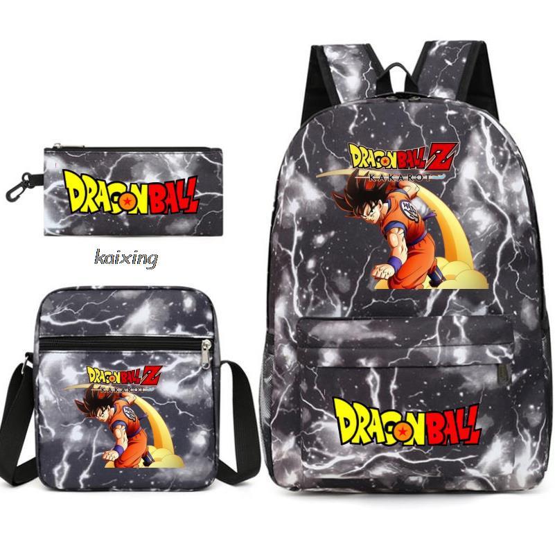 Youth Dragon Ball Backpack Student Shoulder Bag Travel Bag 3-Piece Set - V.I.P Digital Presence