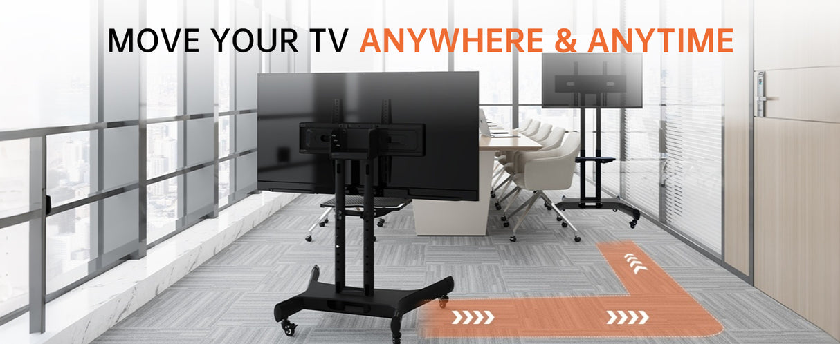 FANCO Universal Rotating TV Stand, suitable for 32-80 inch TVs, with adjustable tilt height and maximum VESA 600x400mm (black) - V.I.P Digital Presence