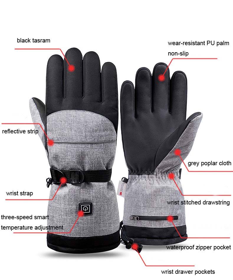 Intelligent Heating Gloves Full Fat Touch Screen Warm Waterproof Outdoor Motor Sports Electric Heating Ski Gloves - V.I.P Digital Presence
